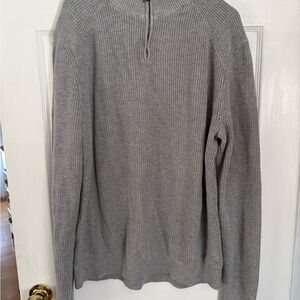 Banana Republic Men's Zip-Up Sweater in Light Gray